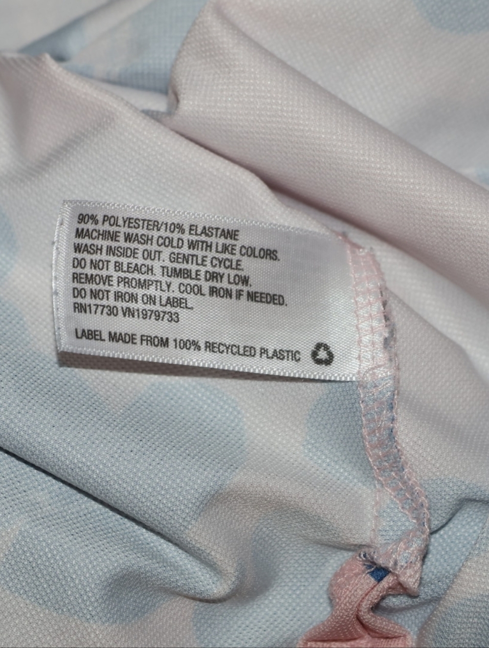 Goodfellow & Co Pink Polo with Blue Floral Print Performance Shirt. - Picture 5 of 6